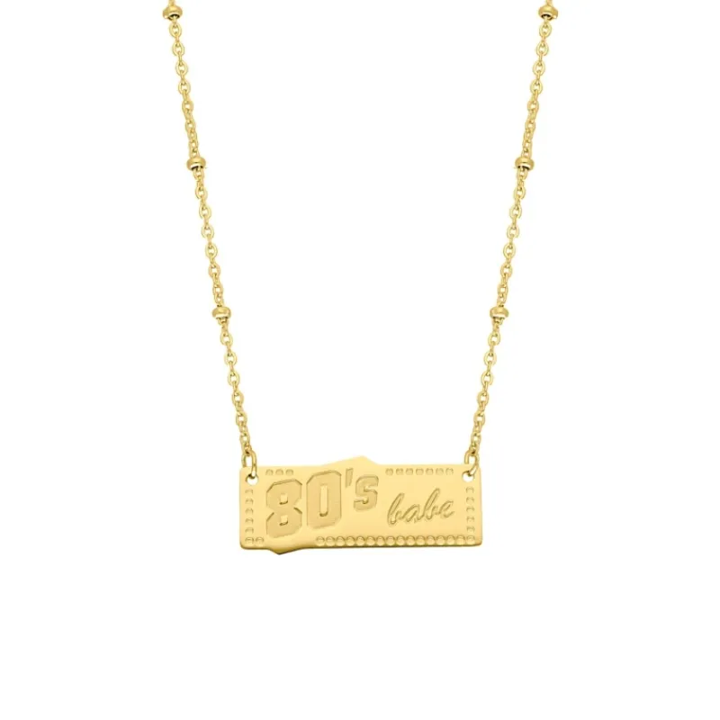 Finaste 80's babe ketting goud kleurig Hot