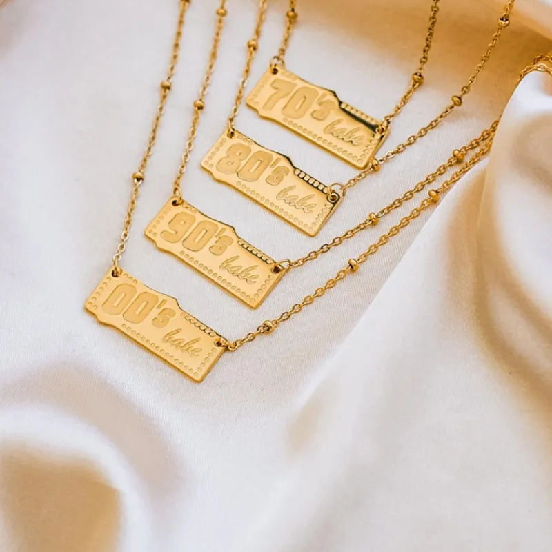 Finaste 80's babe ketting goud kleurig Hot