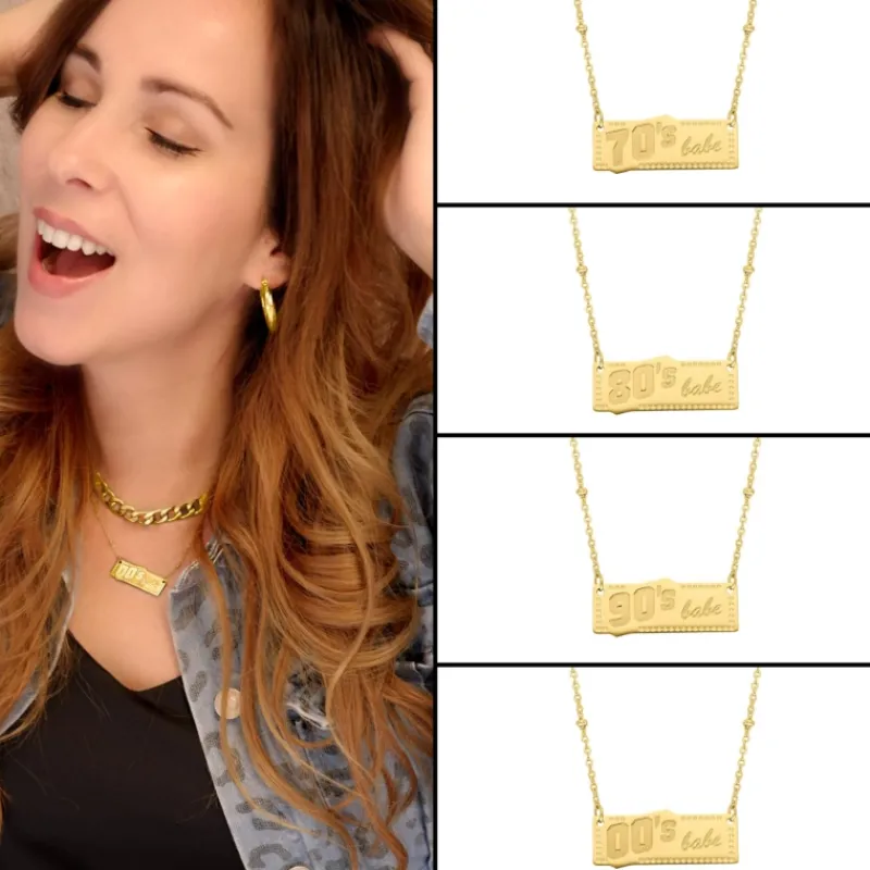 Finaste 80's babe ketting goud kleurig Hot