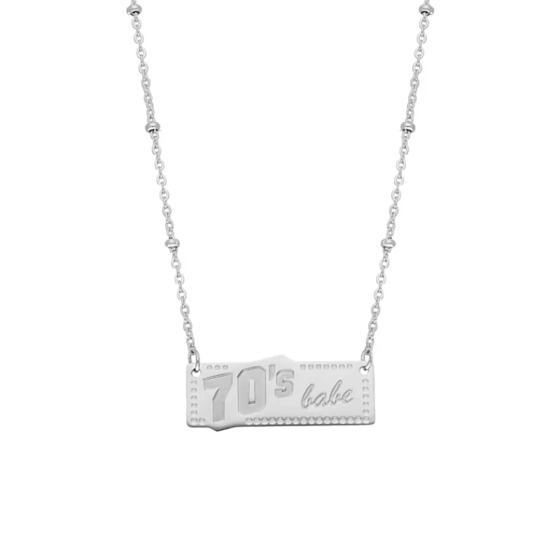 Finaste 70's babe ketting kleur zilver Fashion