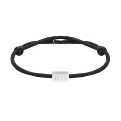 Finaste Satin initial armbandje zwart Fashion