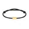 Finaste Satin initial armbandje zwart gold plated Hot