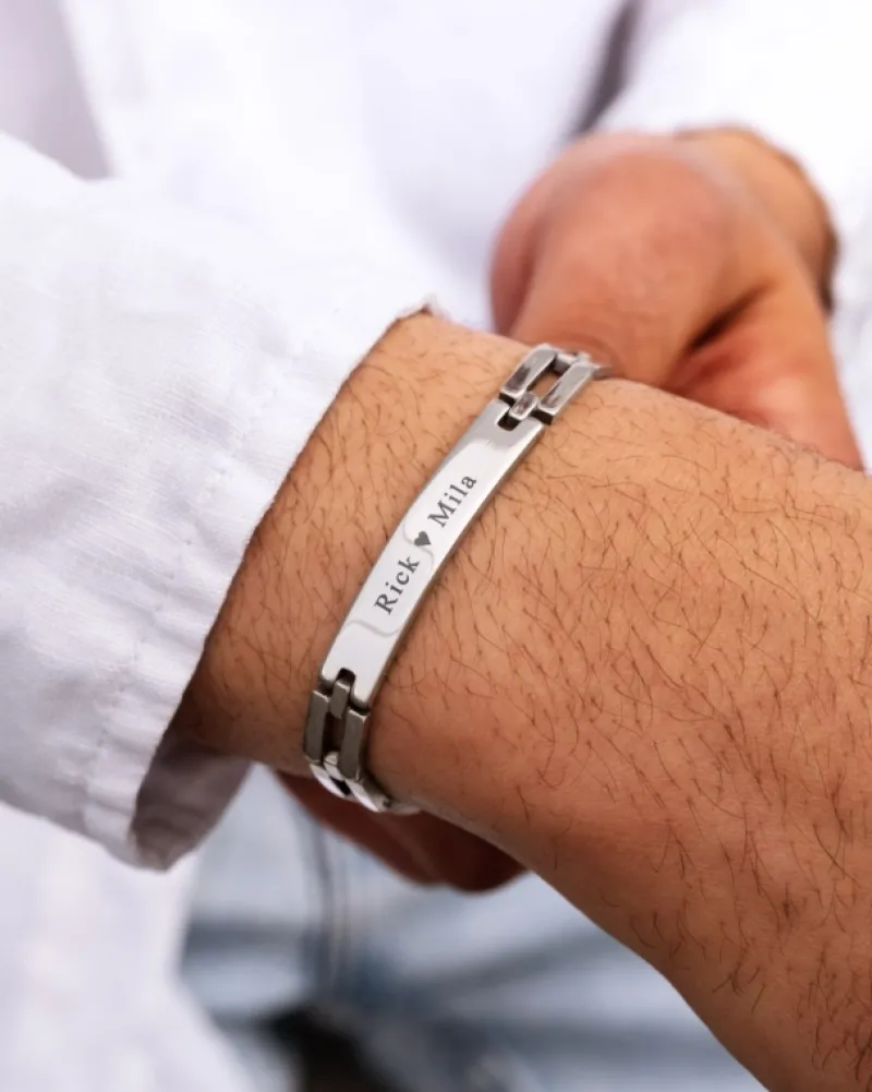 Finaste Schakelarmband mannen met naam Online