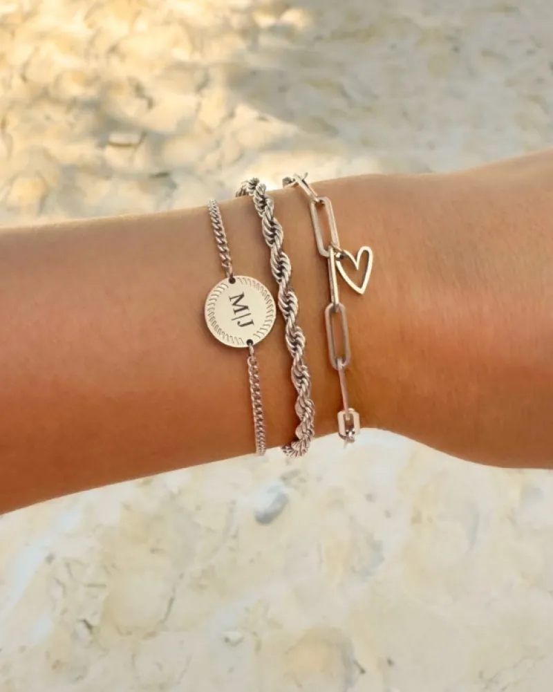 Finaste Schakelarmband met hartje Outlet