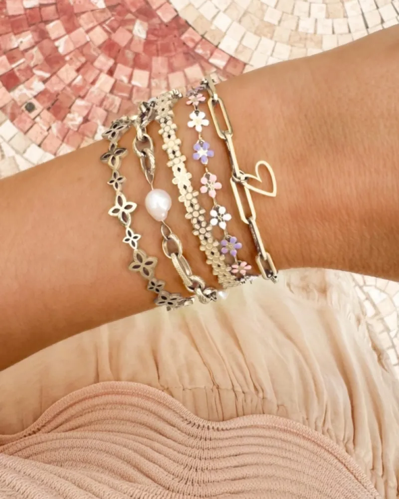 Finaste Schakelarmband met hartje Outlet