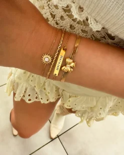 Finaste Schakelarmband minimalistische chain goudkleurig Clearance