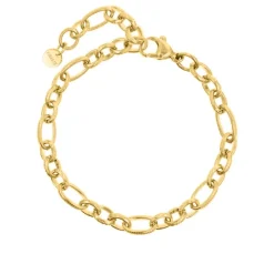 Finaste Schakelarmband mix goud kleurig Fashion