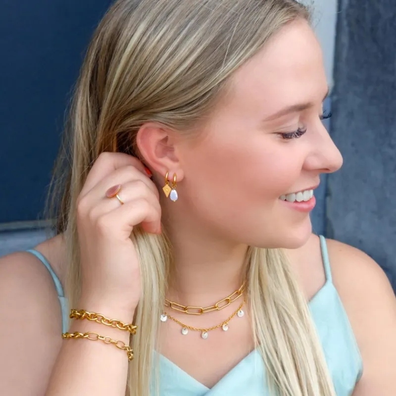 Finaste Schakelarmband mix goud kleurig Fashion