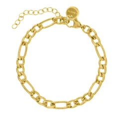 Finaste Schakelarmband Mixed Chain Goud Kleurig Discount