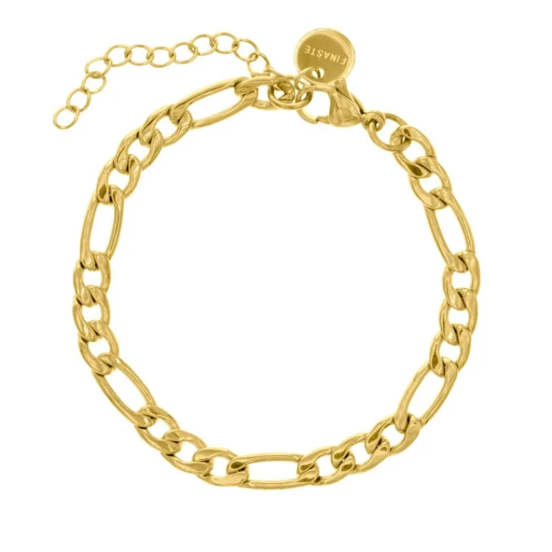 Finaste Schakelarmband Mixed Chain Goud Kleurig Discount