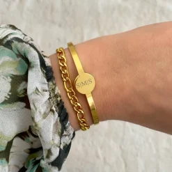 Finaste Schakelarmband Mixed Chain Goud Kleurig Discount