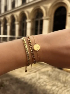 Finaste Schakelarmband Mixed Chain Goud Kleurig Discount