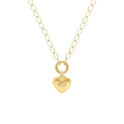 Finaste Schakelketting graveerbaar hartje goudkleurig Clearance