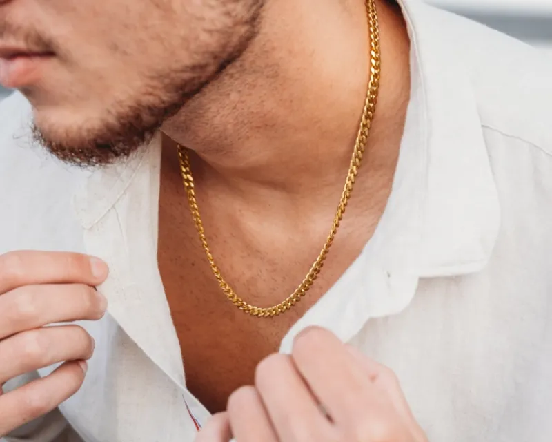 Finaste Schakelketting Mannen Goudkleurig Clearance