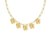 Finaste Schakelketting met bloemetjes goudkleurig Discount