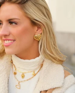 Finaste Schakelketting met hartje goudkleurig Hot
