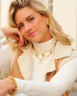 Finaste Schakelketting met hartje goudkleurig Hot