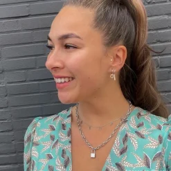 Finaste Schakelketting met Slotje Graveren Sale