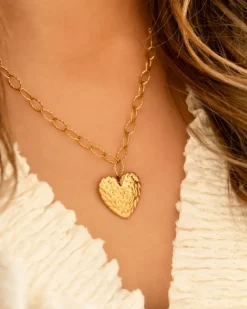 Finaste Schakelketting vintage hartje goudkleurig Outlet