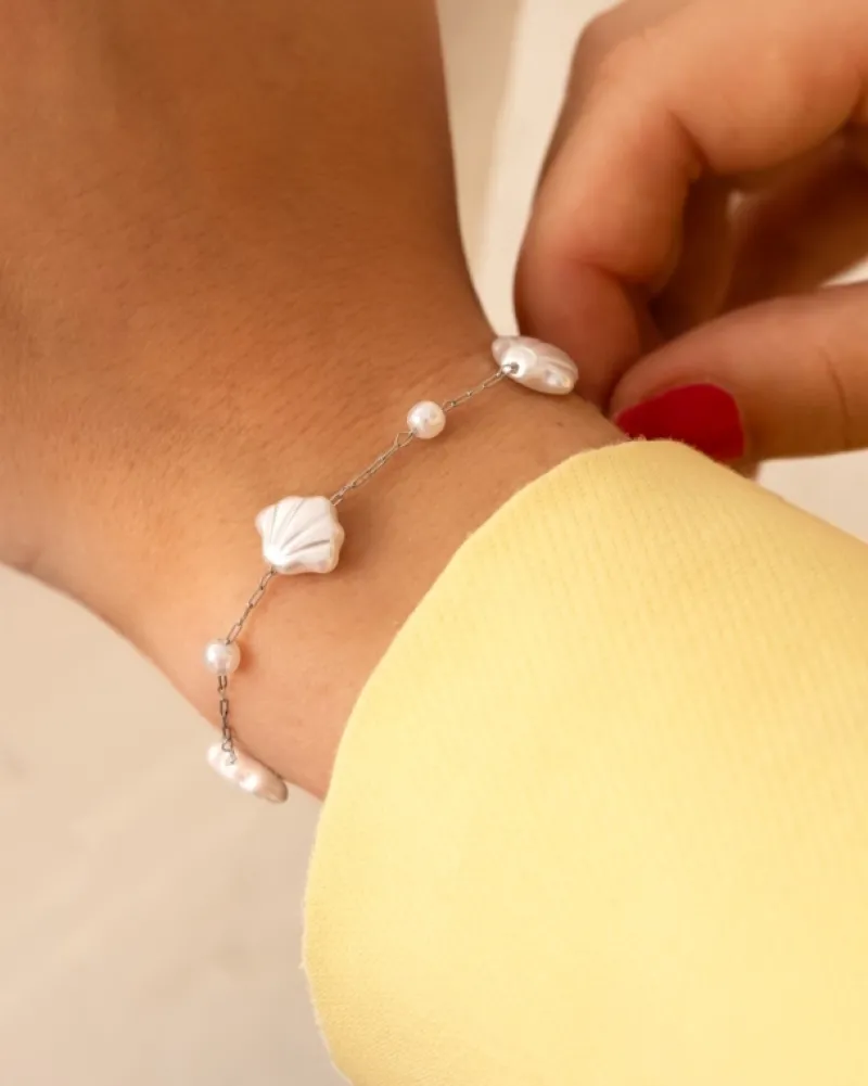 Finaste Schelpen armband met parels Discount
