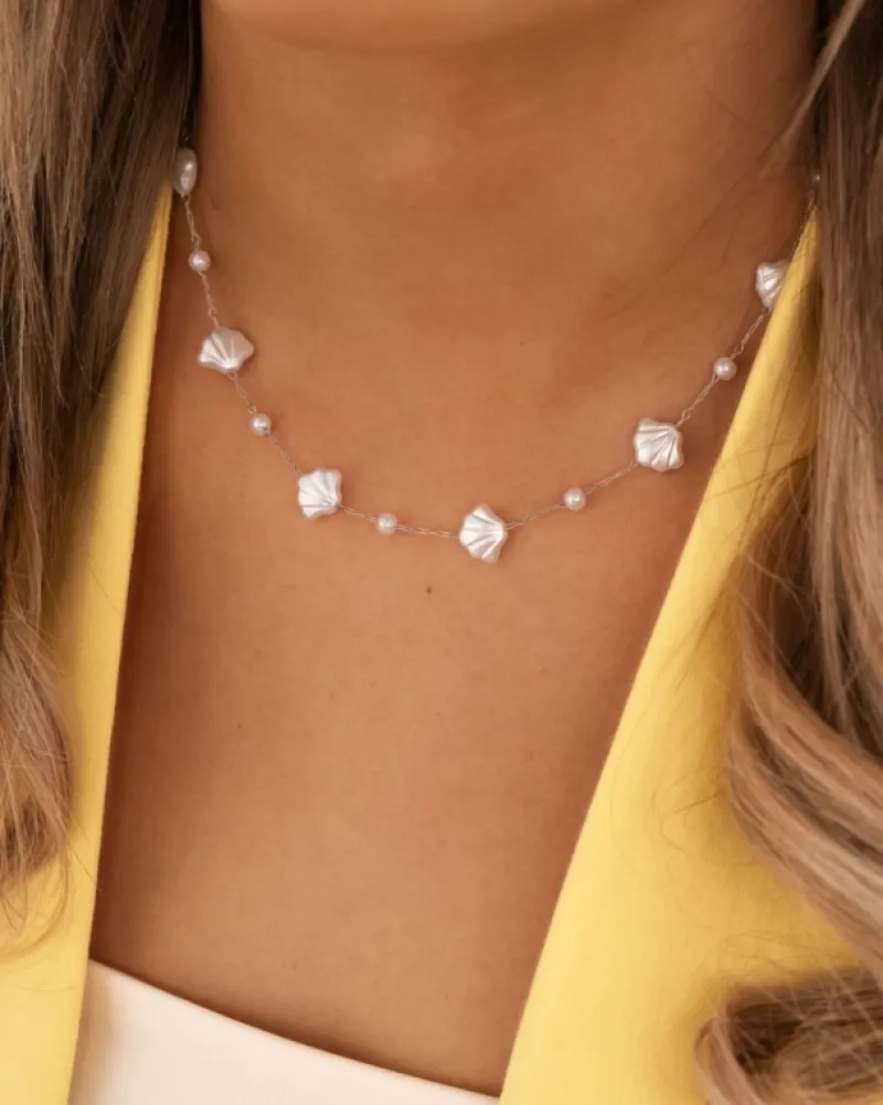 Finaste Schelpen ketting met parels Outlet