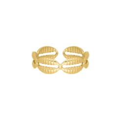Finaste Schelpen ring goudkleurig Fashion