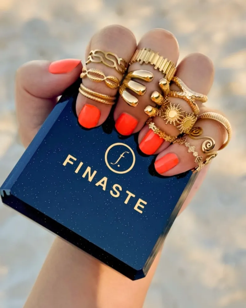 Finaste Schelpen ring goudkleurig Fashion