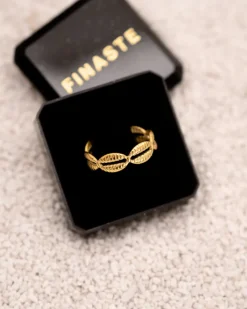 Finaste Schelpen ring goudkleurig Fashion