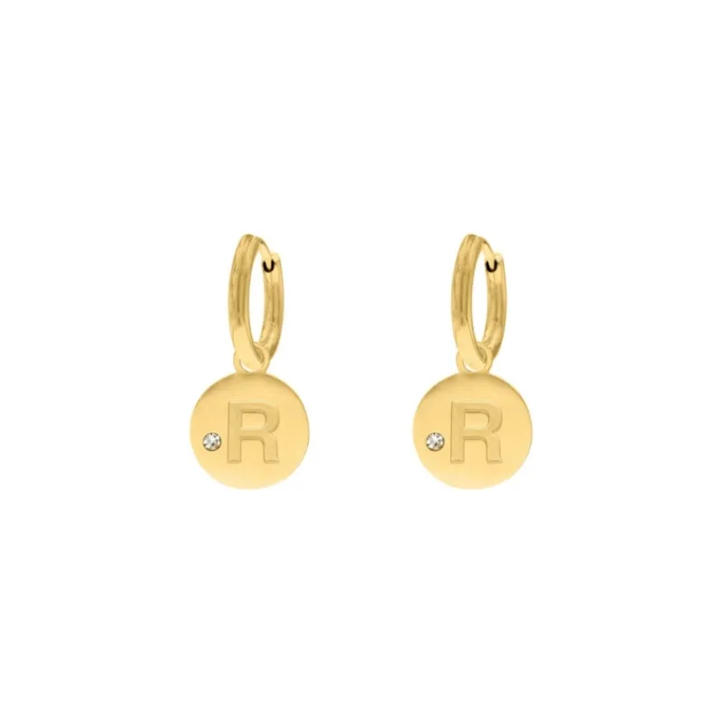 Finaste Shiny initial oorbellen goudkleurig Outlet