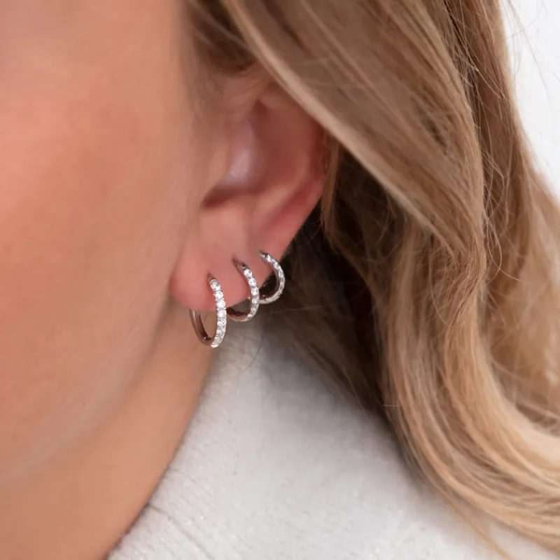 Finaste Shiny oorringetjes 8 mm Sale