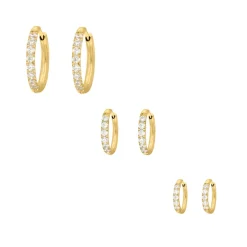Finaste Shiny oorringetjes 12 mm goudkleurig Discount
