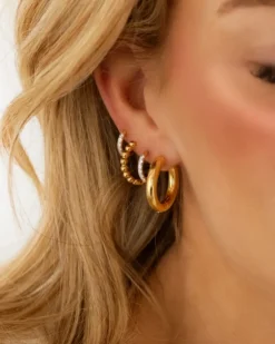 Finaste Shiny oorringetjes 8 mm goudkleurig Outlet