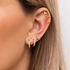 Finaste Shiny oorringetjes 8 mm goudkleurig Outlet