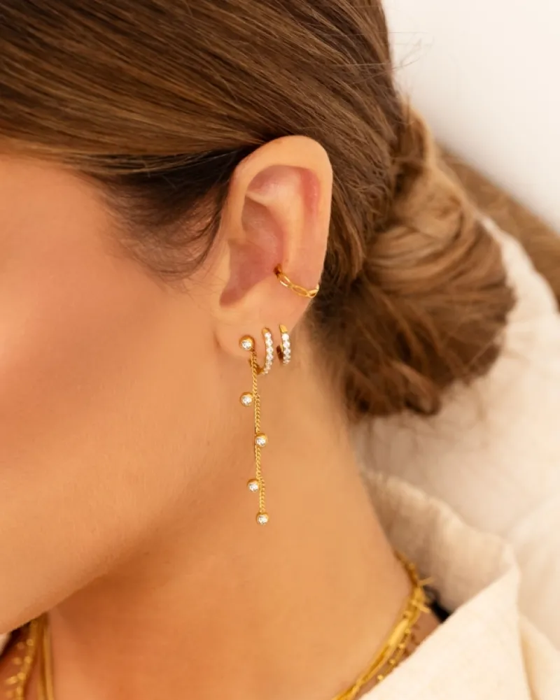 Finaste Shiny oorringetjes 8 mm goudkleurig Outlet