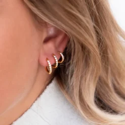 Finaste Shiny oorringetjes 12 mm goudkleurig Discount