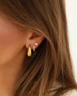Finaste Shiny oorringetjes 8 mm goudkleurig Outlet