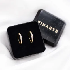 Finaste Shiny oorringetjes 10 mm goudkleurig New