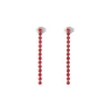 Finaste Shiny Red Tennis Earrings Outlet