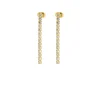 Finaste Shiny tennis earrings goudkleurig Clearance