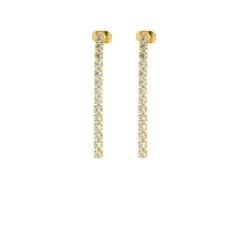 Finaste Shiny tennis earrings goudkleurig Clearance