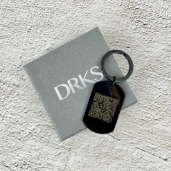 Finaste Sleutelhanger met QR code zwart Clearance