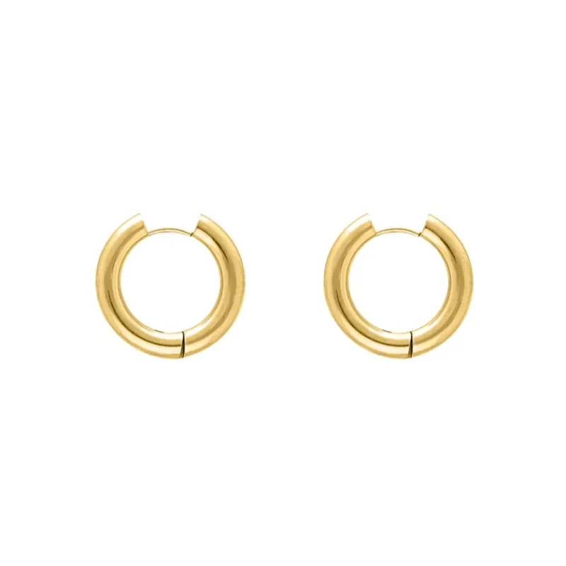 Finaste Small musthave hoops goldplated Discount