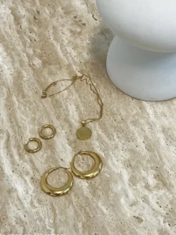 Finaste Small musthave hoops goldplated Discount
