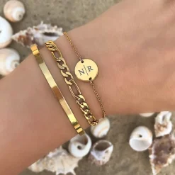 Finaste Smalle Bangle Open Goud Kleurig Outlet