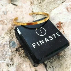 Finaste Smalle Bangle Open Goud Kleurig Outlet