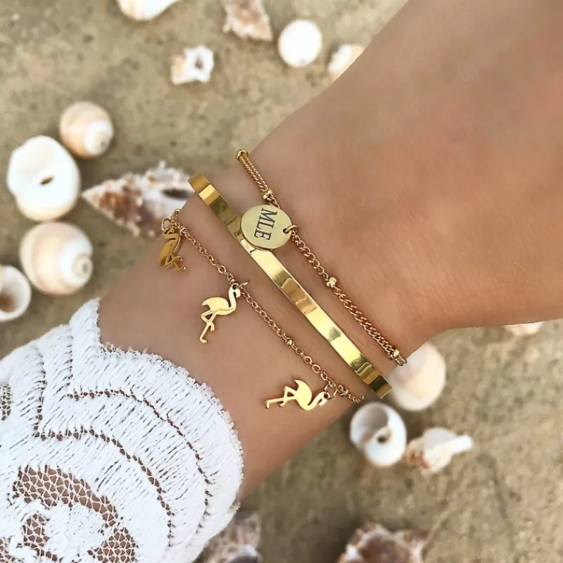 Finaste Smalle Bangle Open Goud Kleurig Outlet
