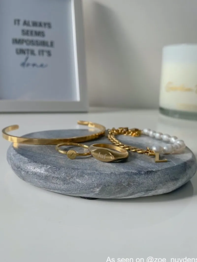 Finaste Smalle Bangle Open Goud Kleurig Outlet