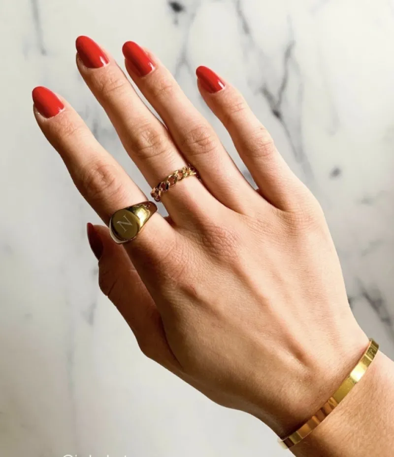Finaste Smalle Bangle Open Goud Kleurig Outlet