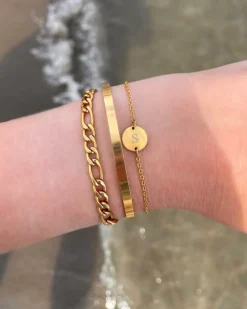 Finaste Smalle Bangle Open Goud Kleurig Outlet