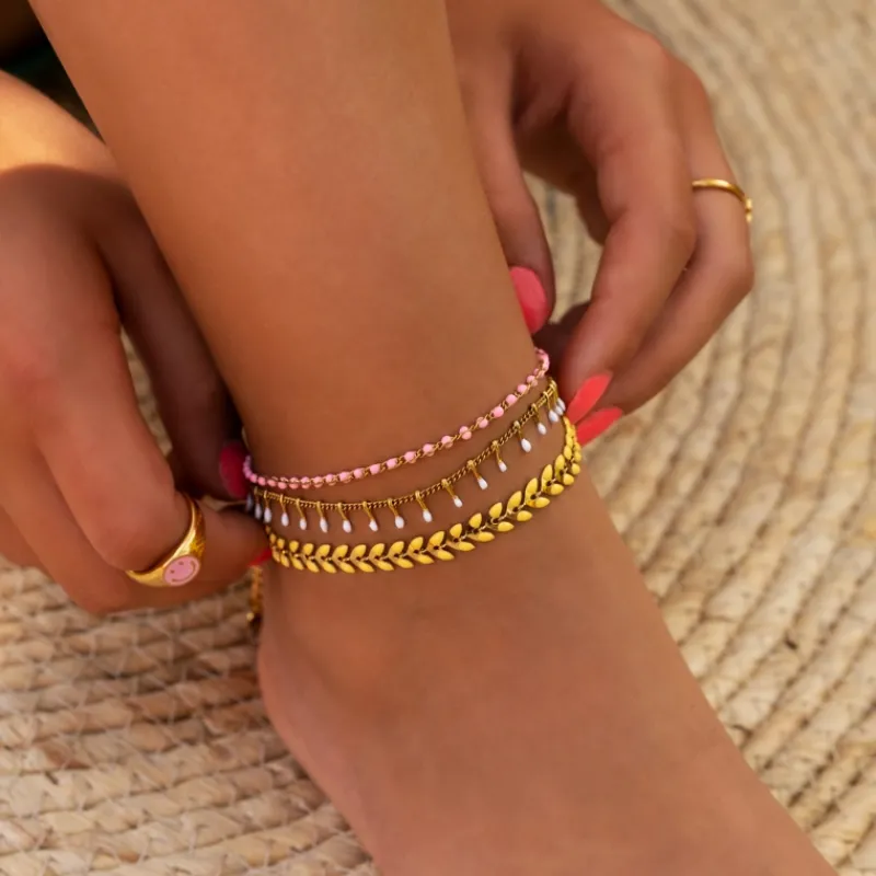 Finaste Smiley Ring Roze Goldplated Discount